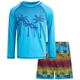 thumbnail image 1 of Big Chill Boys Swim Set - Boys Rash Guard Swim Set - UPF 50+ Rash Guard Long Sleeve Swim Shirt Board Short Swim Trunks (5-14), 1 of 6