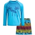 thumbnail image 1 of Big Chill Boys Swim Set - Boys Rash Guard Swim Set - UPF 50+ Rash Guard Long Sleeve Swim Shirt Board Short Swim Trunks (5-14), 1 of 6