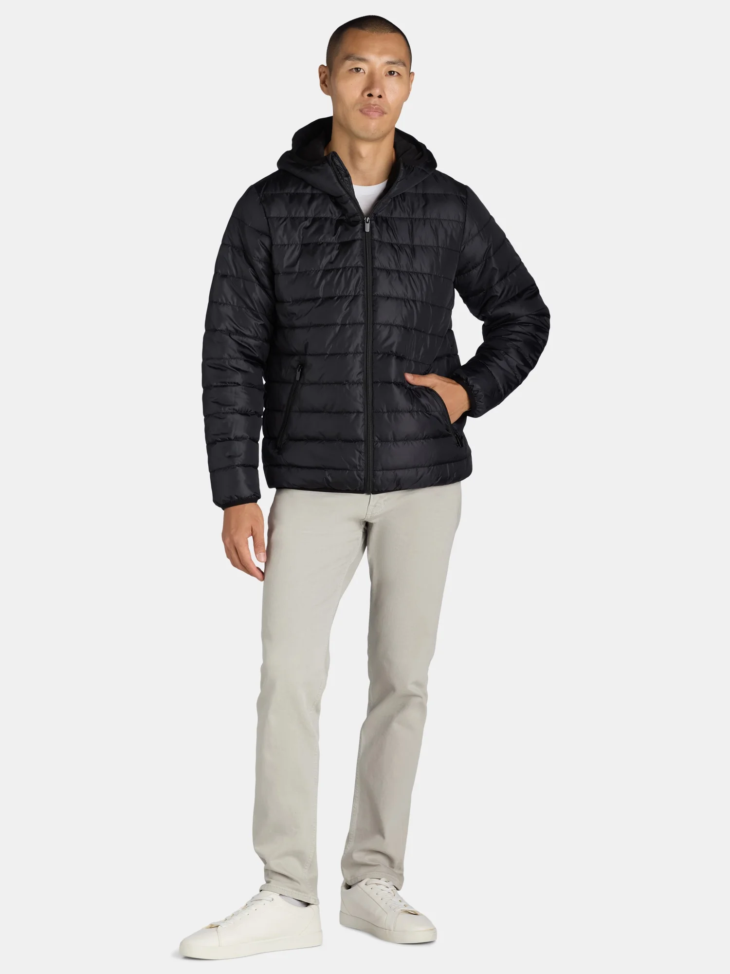 Big Chill Men’s Midweight Quilted Puffer Jacket with Hood, Sizes M-XXL