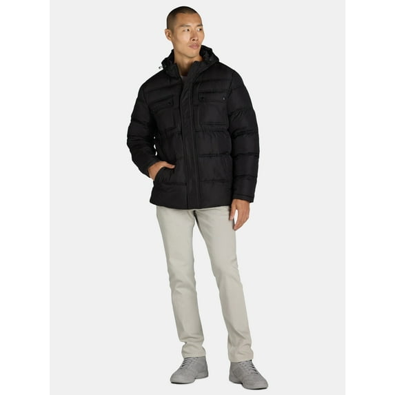 Big Chill Men’s Quilted Puffer Coat with Hood, Sizes M-XXL