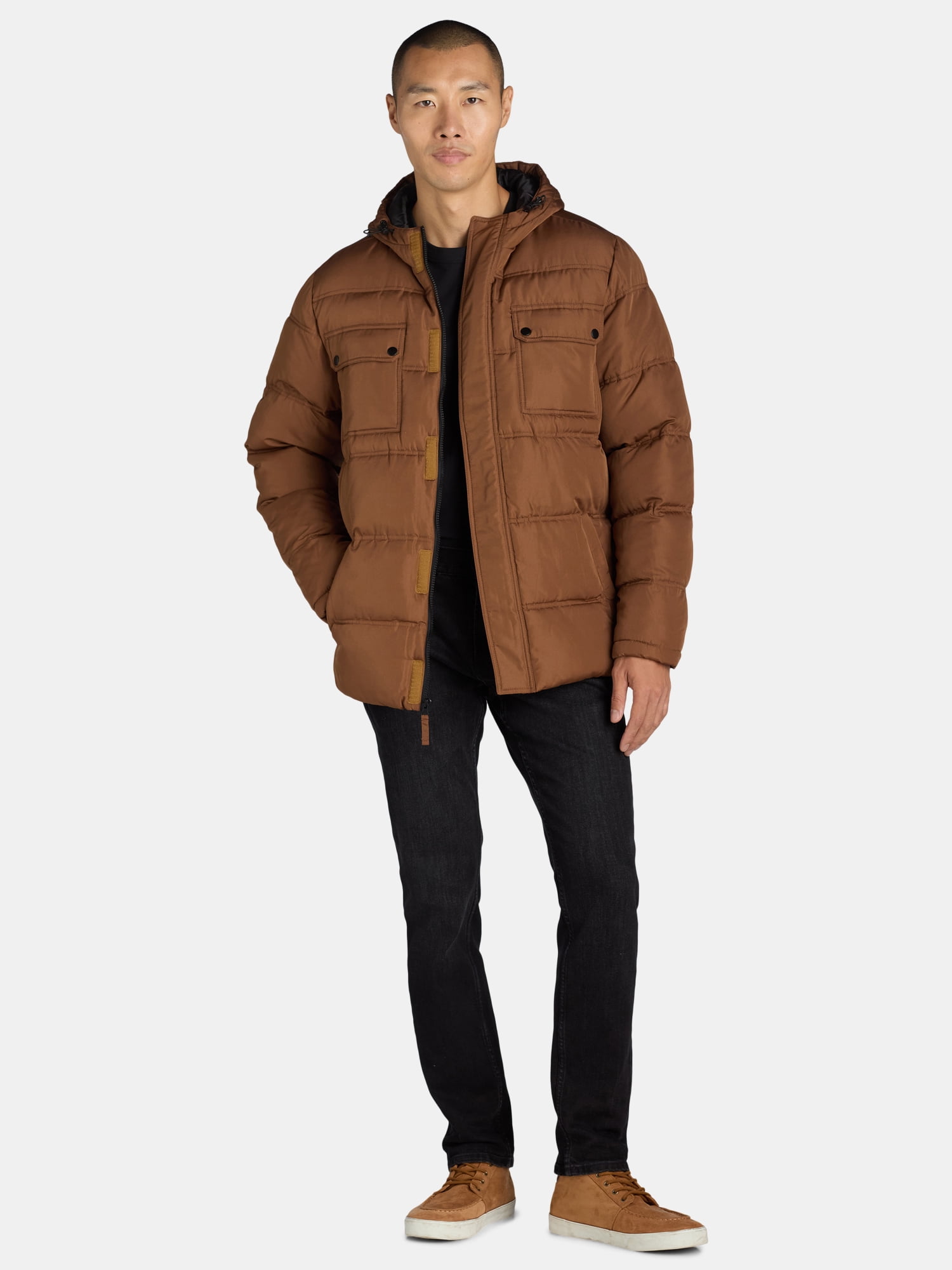 Big Chill Men’s Quilted Puffer Coat with Hood, Sizes M-XXL