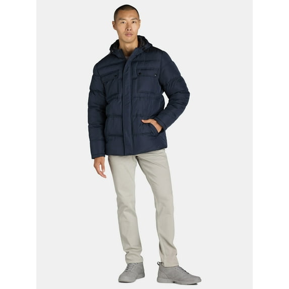 Big Chill Men’s Quilted Puffer Coat with Hood, Sizes M-XXL