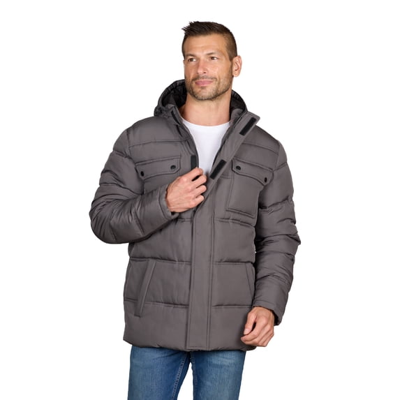 Big Chill Men’s Quilted Puffer Coat with Hood, Sizes M-XXL