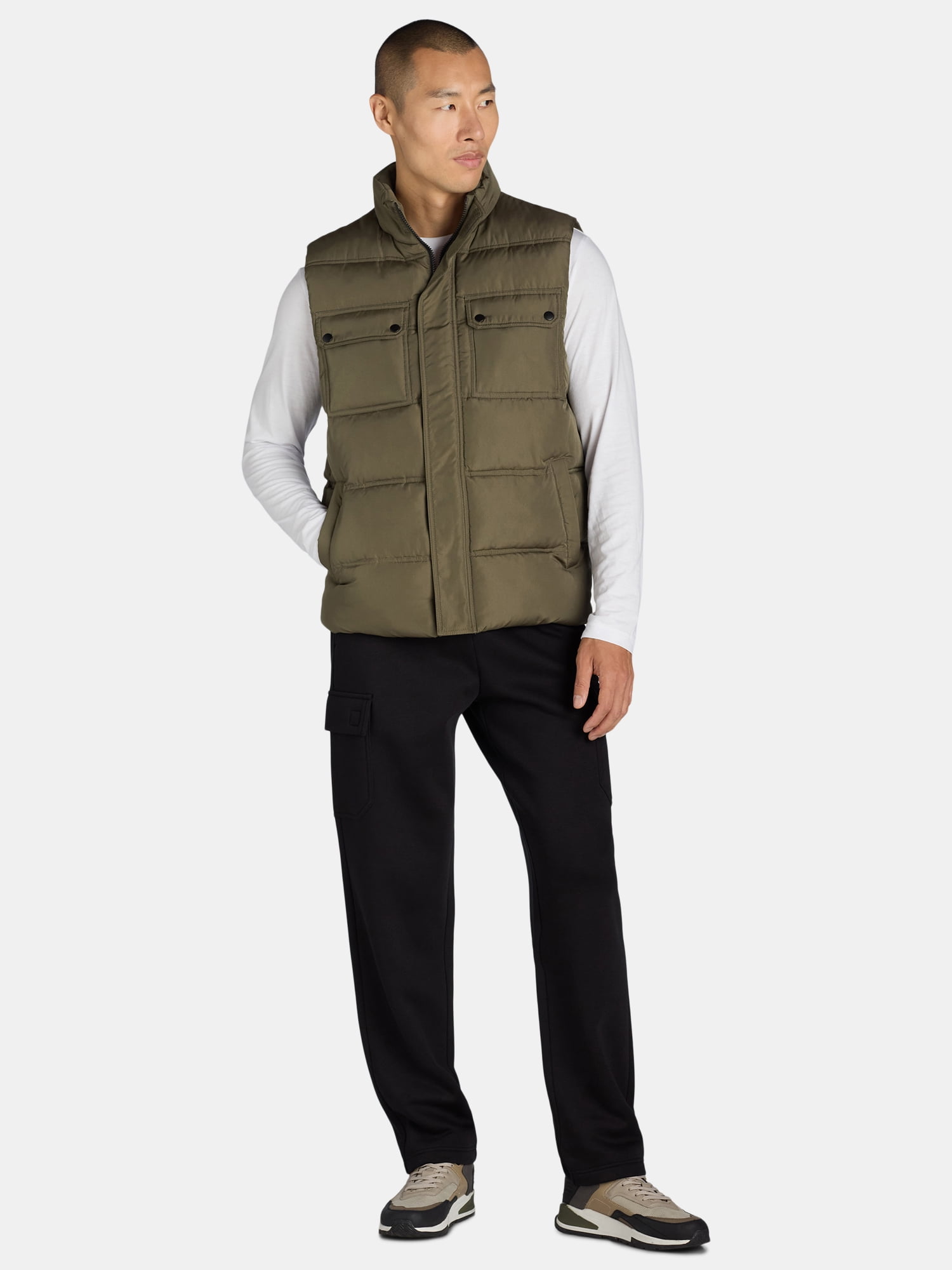 Big Chill Men's Quilted Puffer Vest with Pockets, Sizes M-XXL