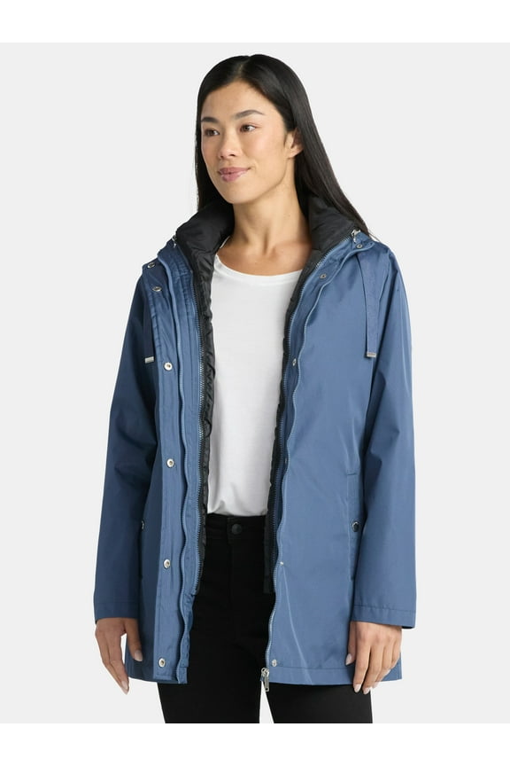 Women's and Women's Plus 3 in 1 Systems Jacket with Hood, Sizes S-3X