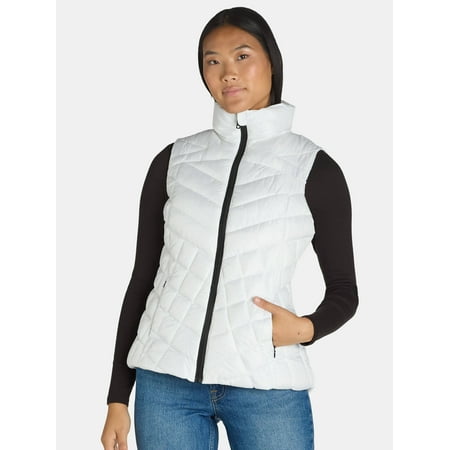 Big Chill Women's Chevron Quilted Puffer Vest, Midweight, Sizes S-3X