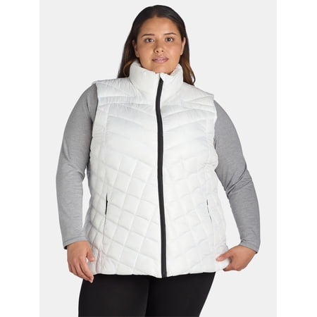 Big Chill Women's Chevron Quilted Puffer Vest, Midweight, Sizes S-3X