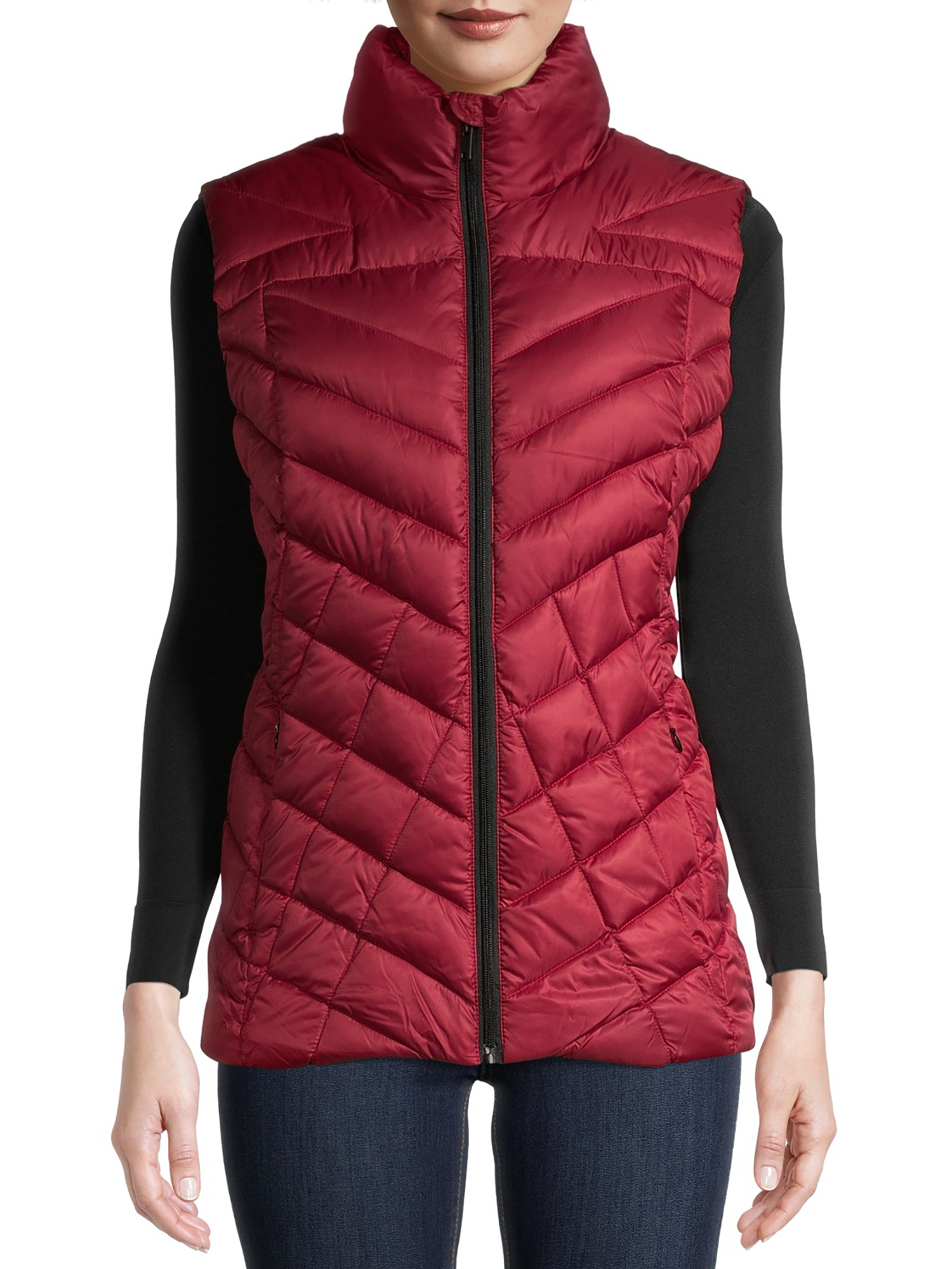 Burgundy puffer vest womens new arrivals