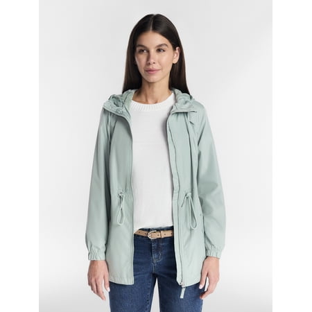 Big Chill Women's and Women's Plus Lined Anorak Jacket with Hood, Sizes S-3X