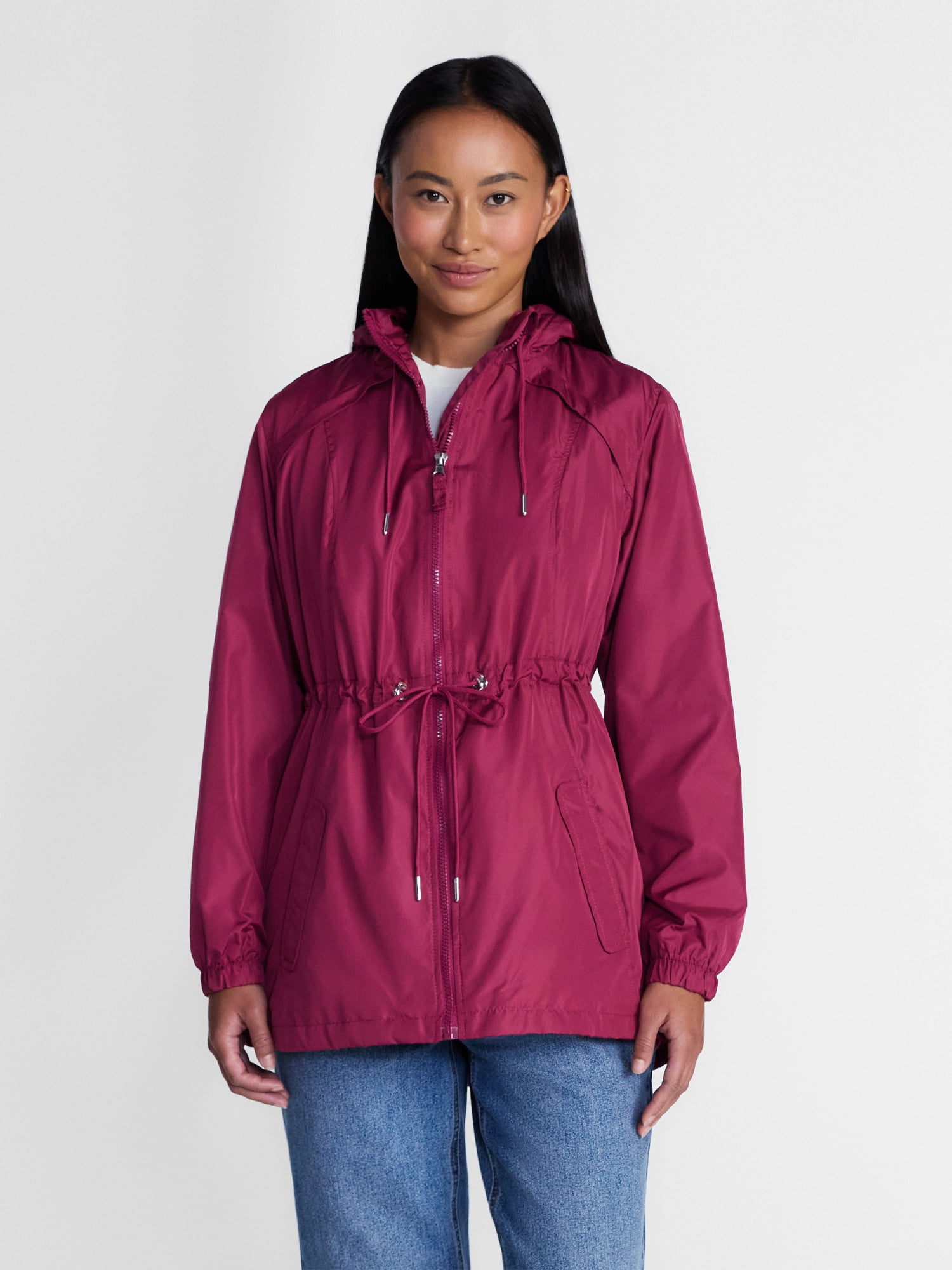 Big Chill Women's and Women's Plus Lined Anorak Jacket with Hood, Sizes S-3X