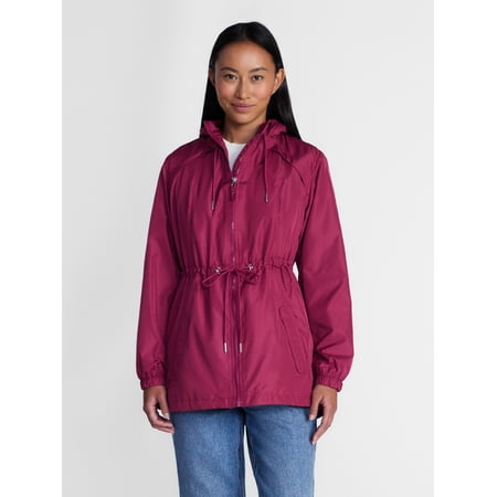 Big Chill Women's and Women's Plus Lined Anorak Jacket with Hood, Sizes S-3X