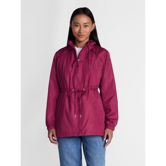 Big Chill Women's and Women's Plus Lined Anorak Jacket with Hood, Sizes S-3X
