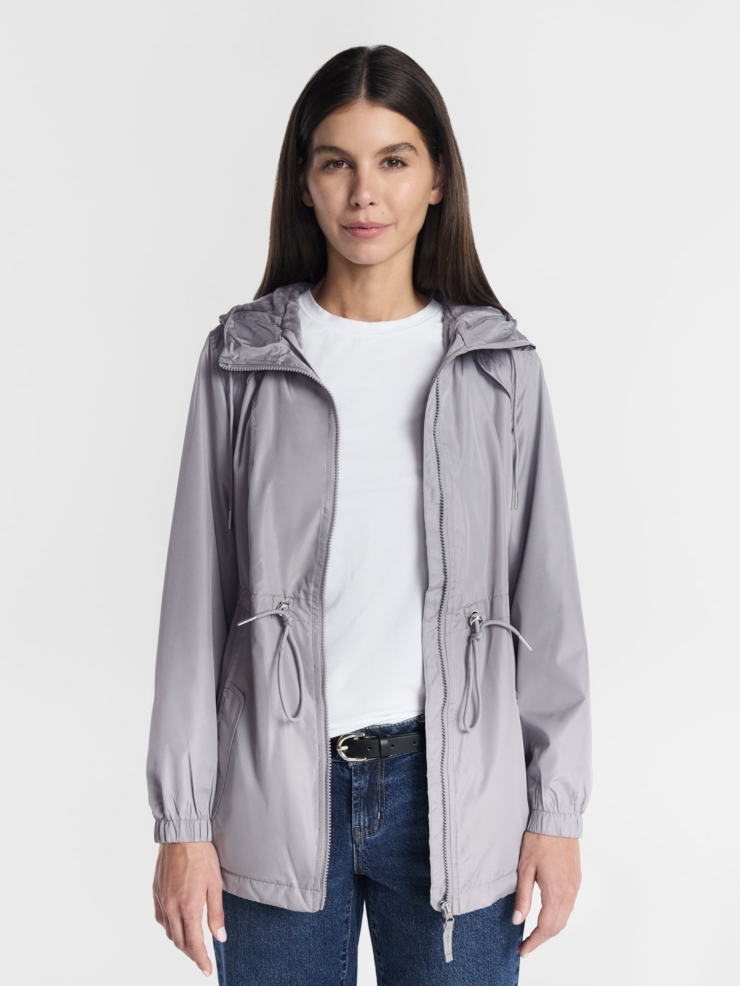 Big Chill Women's and Women's Plus Lined Anorak Jacket with Hood, Sizes S-3X