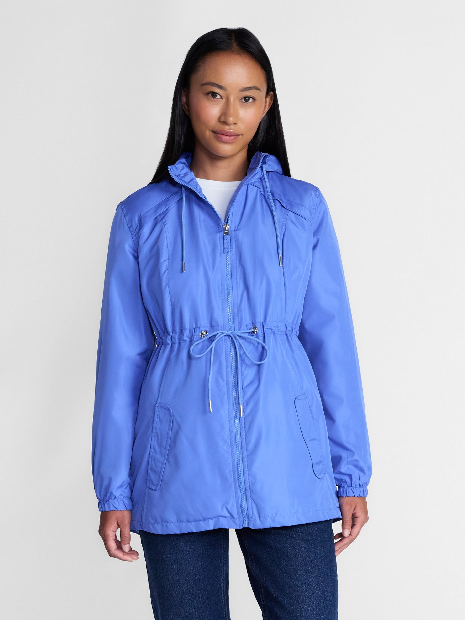 Big Chill Women's and Women's Plus Lined Anorak Jacket with Hood, Sizes S-3X