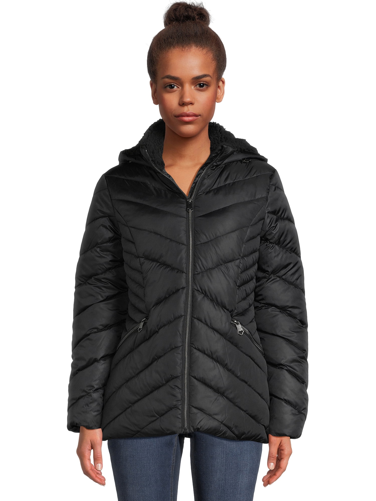 Big Chill Women's Mix Quilt Down Blend Jacket with Cozy Lining ...