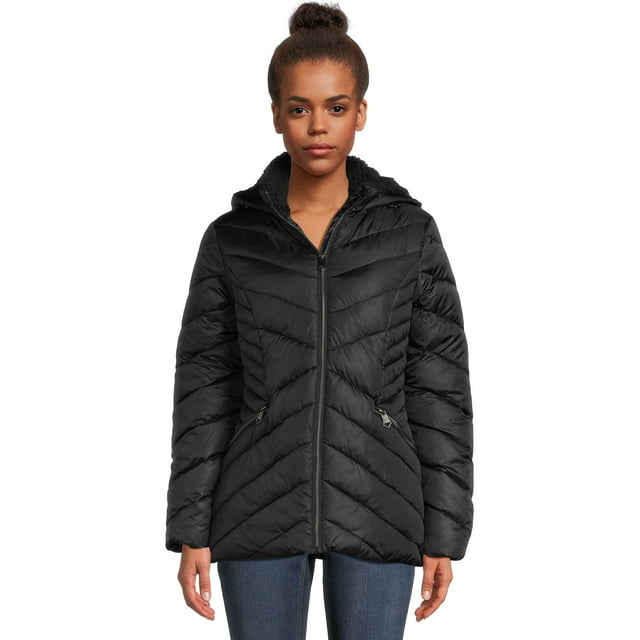 Big Chill Women's Mix Quilt Down Blend Jacket with Cozy Lining ...