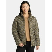 BIG CHILL Women's and Women’s Plus Packable Puffer Jacket, Midweight, Sizes S-3X