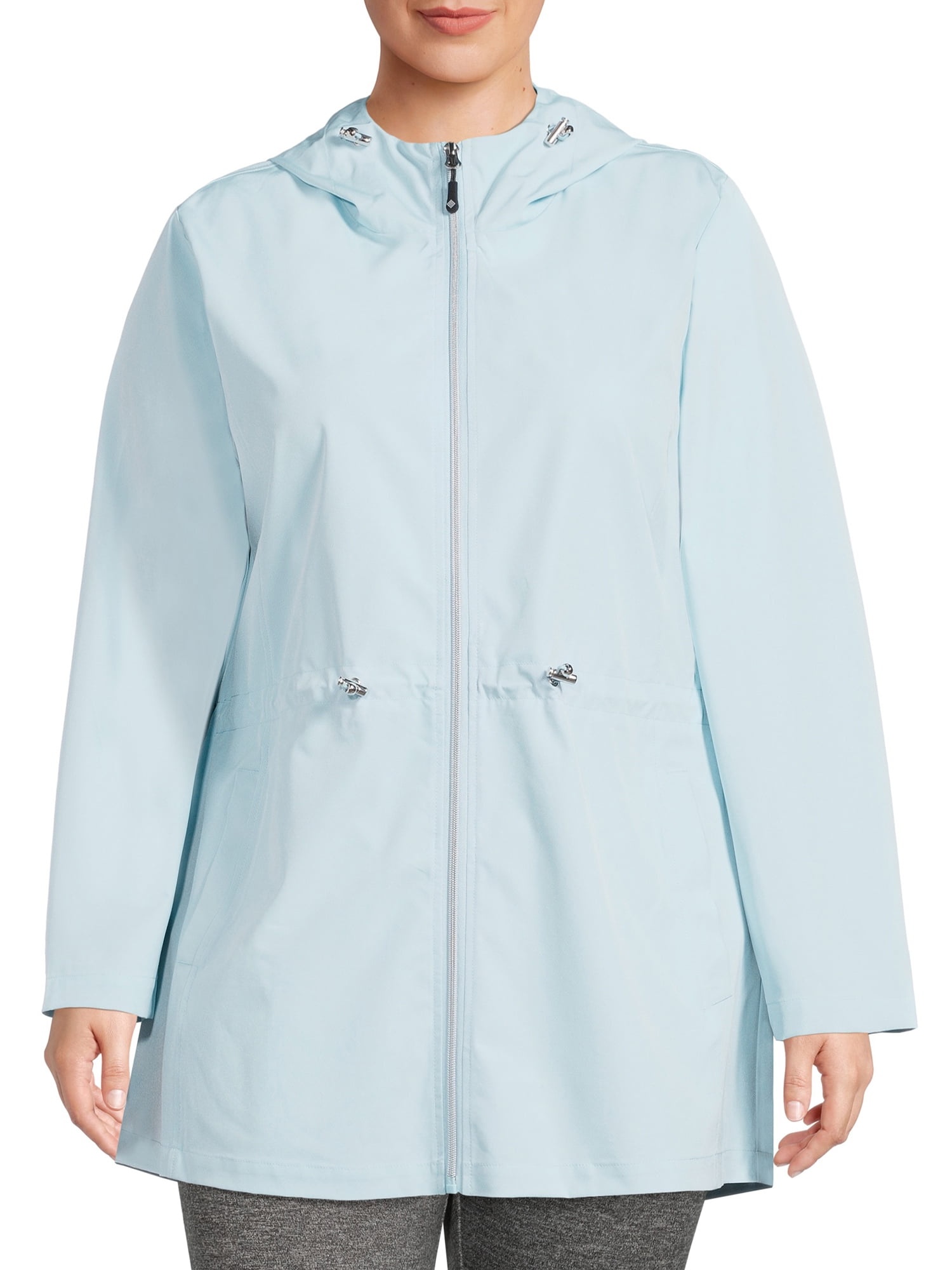 Plus size anorak rain jacket top