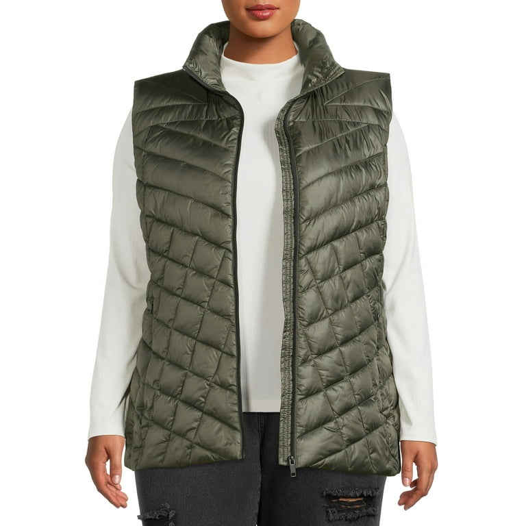 Plus size puffer clearance vest