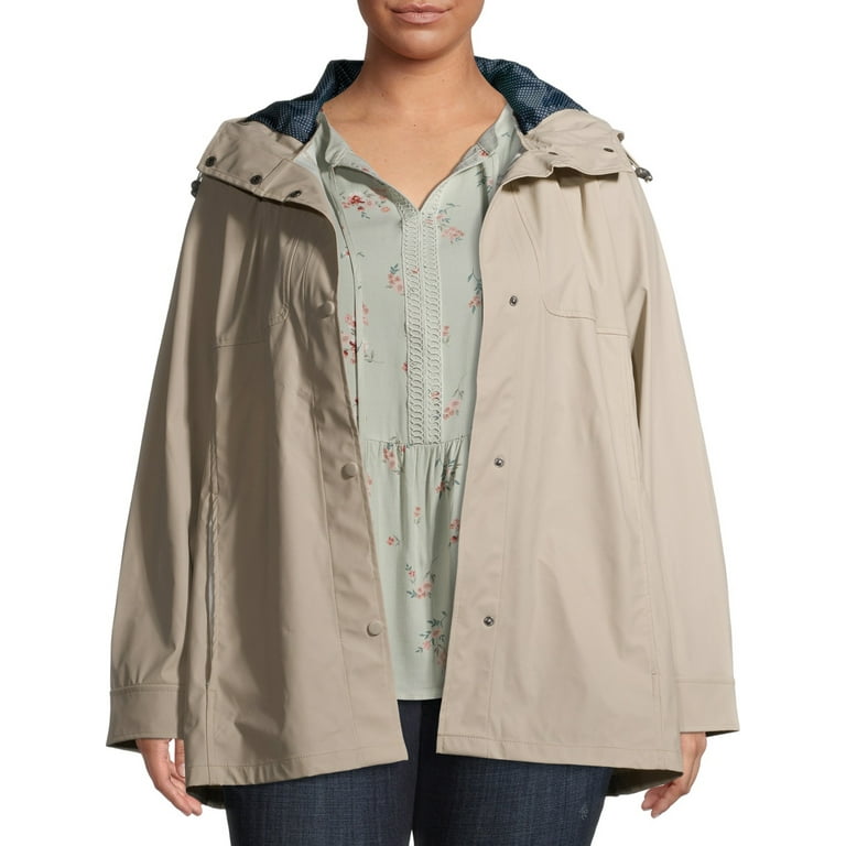 Plus size clearance rain jacket walmart