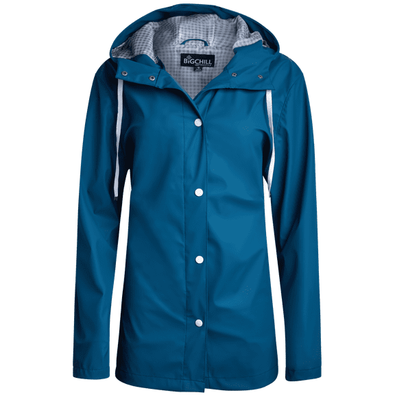 Big Chill Women's Rain Coat - Lightweight Slicker Shell Waterproof Rain Jacket for Women (S-XL, 1X-3X)