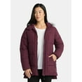 thumbnail image 1 of Big Chill Women's Wide Quilted Puffer Coat with Faux Fur Trim Hood, Sizes S-XL, 1 of 5