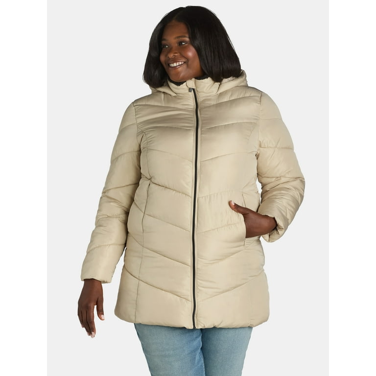 Big Chill Women's and Women's Plus Chevron Quilted Puffer Big Chill Women's and Women's Plus Chevron Quilted Puffer
