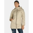 thumbnail image 1 of Big Chill Women's and Women's Plus Chevron Quilted Puffer Jacket with Hood, Sizes S-3X, 1 of 5