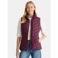thumbnail image 1 of Big Chill Women's and Women's Plus Chevron Quilted Puffer Vest, Midweight, Sizes S-3X, 1 of 5