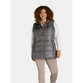 thumbnail image 1 of Big Chill Women's and Women's Plus Long Cire Puffer Vest, Sizes S-3X, 1 of 5