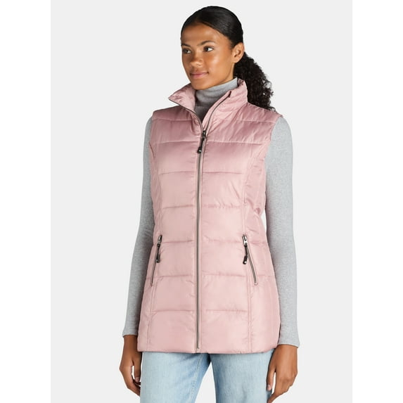 Big Chill Women's and Women's Plus Long Cire Puffer Vest, Sizes S-3X