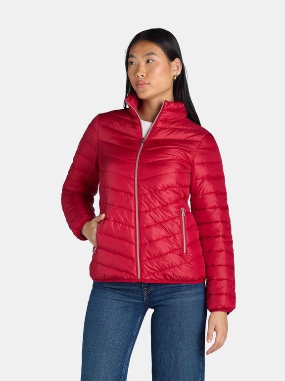 Women's and Women’s Plus Packable Puffer Jacket, Midweight, Sizes S-3X