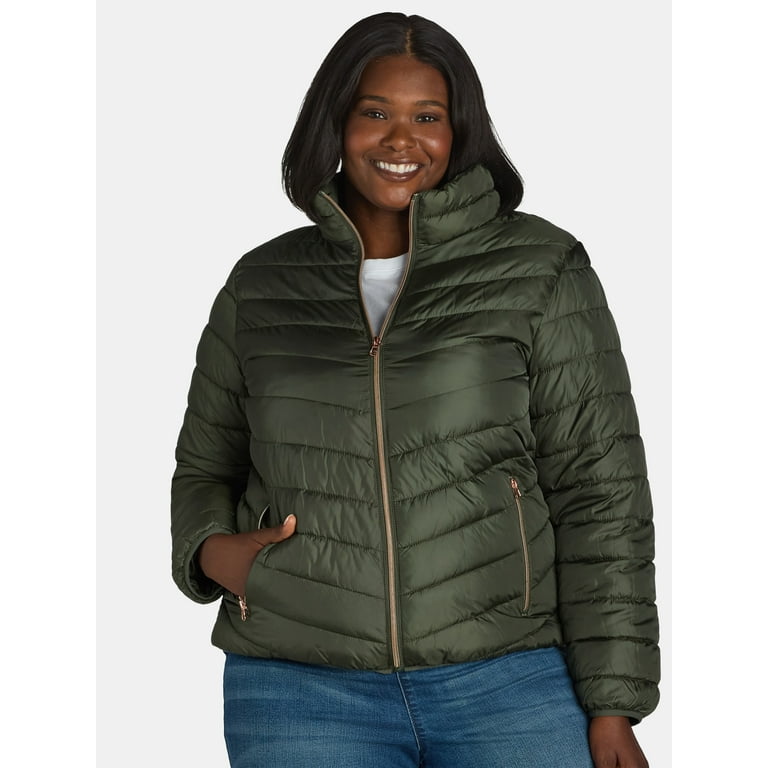 Big Chill Women's and Women's Plus Packable Puffer Jacket Big Chill Women's and Women's Plus Packable Puffer Jacket