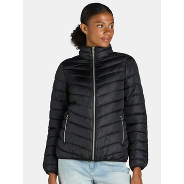 Big Chill Women's and Women’s Plus Packable Puffer Jacket, Midweight, Sizes S-3X