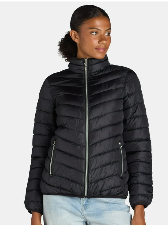 Women's and Women’s Plus Packable Puffer Jacket, Midweight, Sizes S-3X