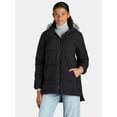 thumbnail image 1 of Big Chill Women's and Women's Plus Wide Quilted Puffer Coat with Faux Fur Trim Hood, Sizes S-3X, 1 of 5