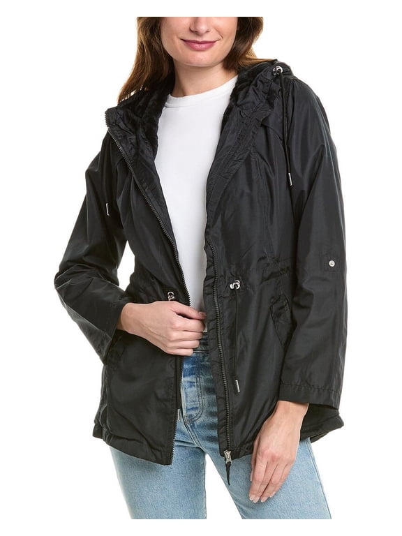 Women's and Women's Plus Lined Anorak Jacket with Hood, Sizes S-3X