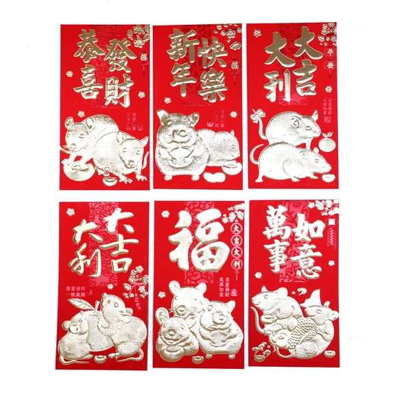 Big Chinese Lucky Money Red Envelopes for Lunar Year of Rat