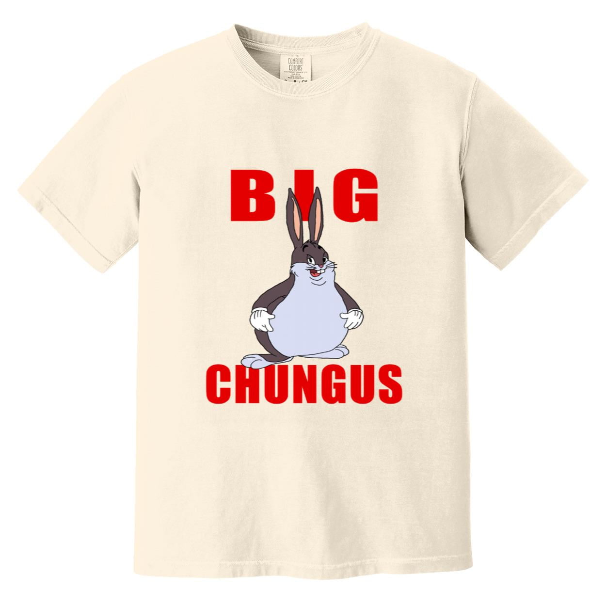 Big Chungus Meme Funny Cartoon Rabbit Humor Graphic Comfort Color T ...