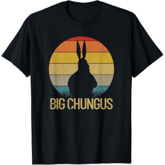 Big Chungus Retro Sunset Vintage Dank Meme Big Chungus T-Shirt