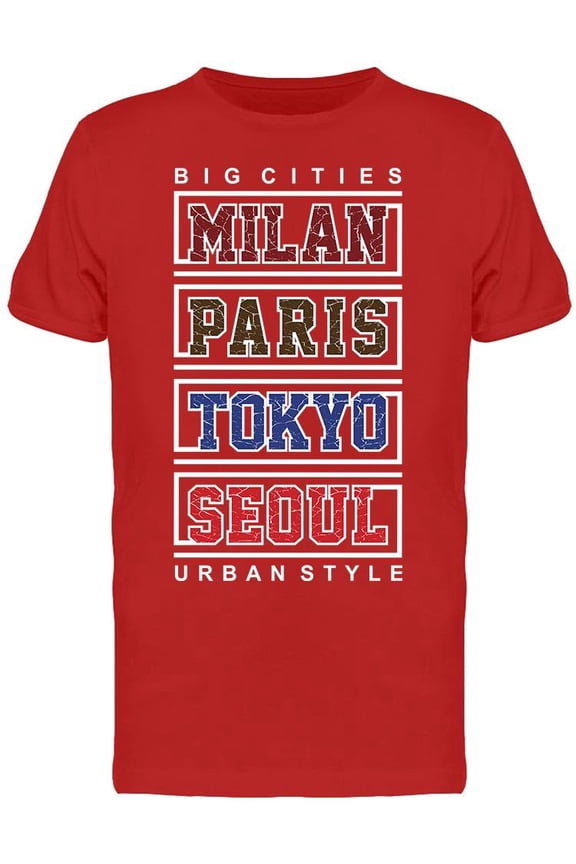 Big Cities, Urban Style T-Shirt Men -Image by Shutterstock, Male Large