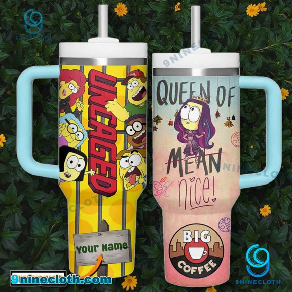 Big City Green Uncaged Queen Of Mean Nice Personalized 40oz Tumbler With Handle