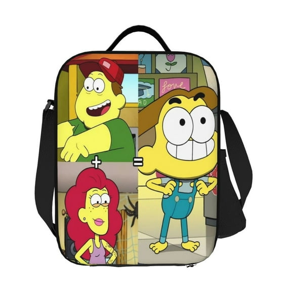 Big City Greens 3D Cartoon Lunch Bag for Women/Men, Reusable Lunch Box for Office Work School Picnic Beach, Insulated Tote Bag with Adjustable Shoulder Strap