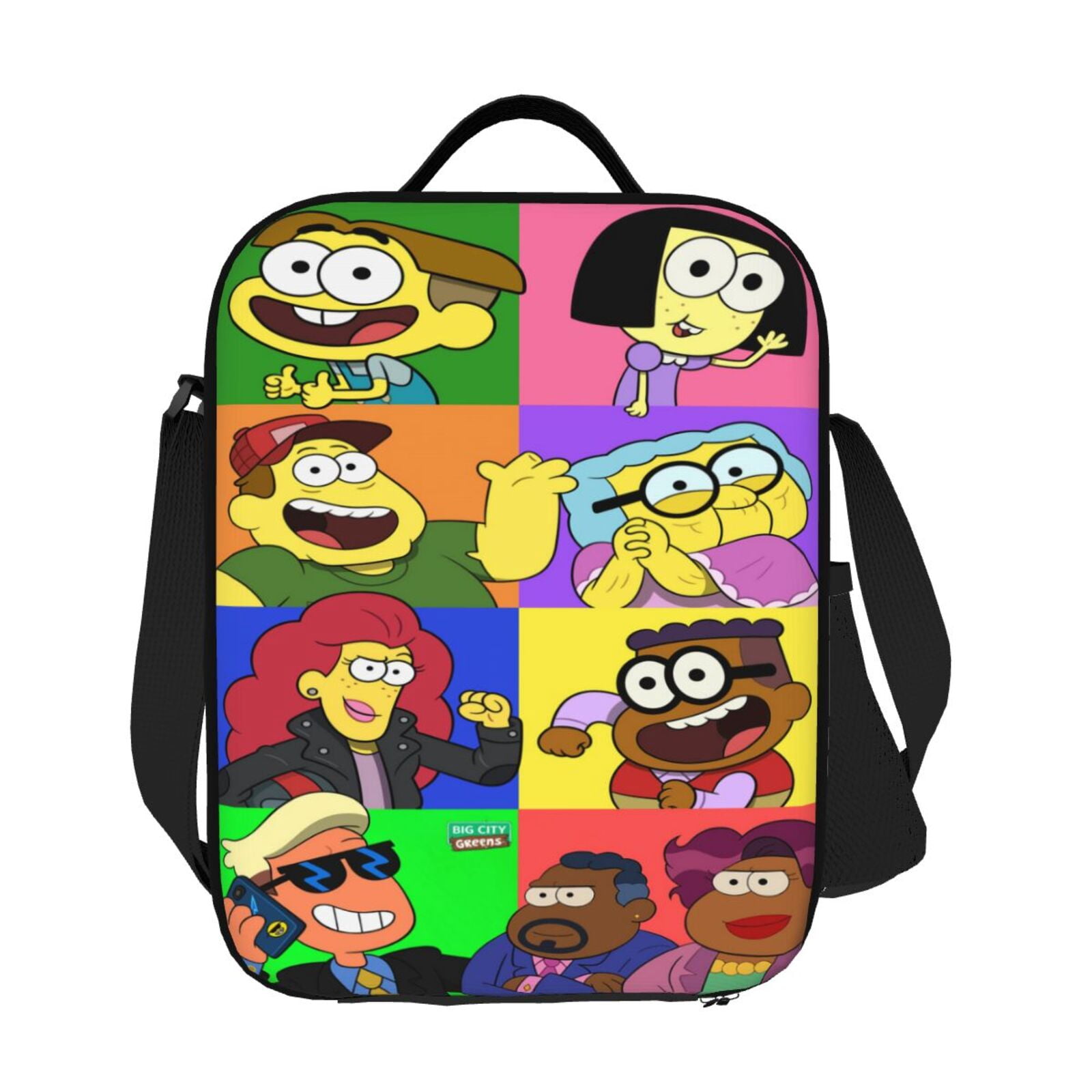 Big City Greens 3D Cartoon Lunch Bag for Women/Men, Reusable Lunch Box for Office Work School Picnic Beach, Insulated Tote Bag with Adjustable Shoulder Strap