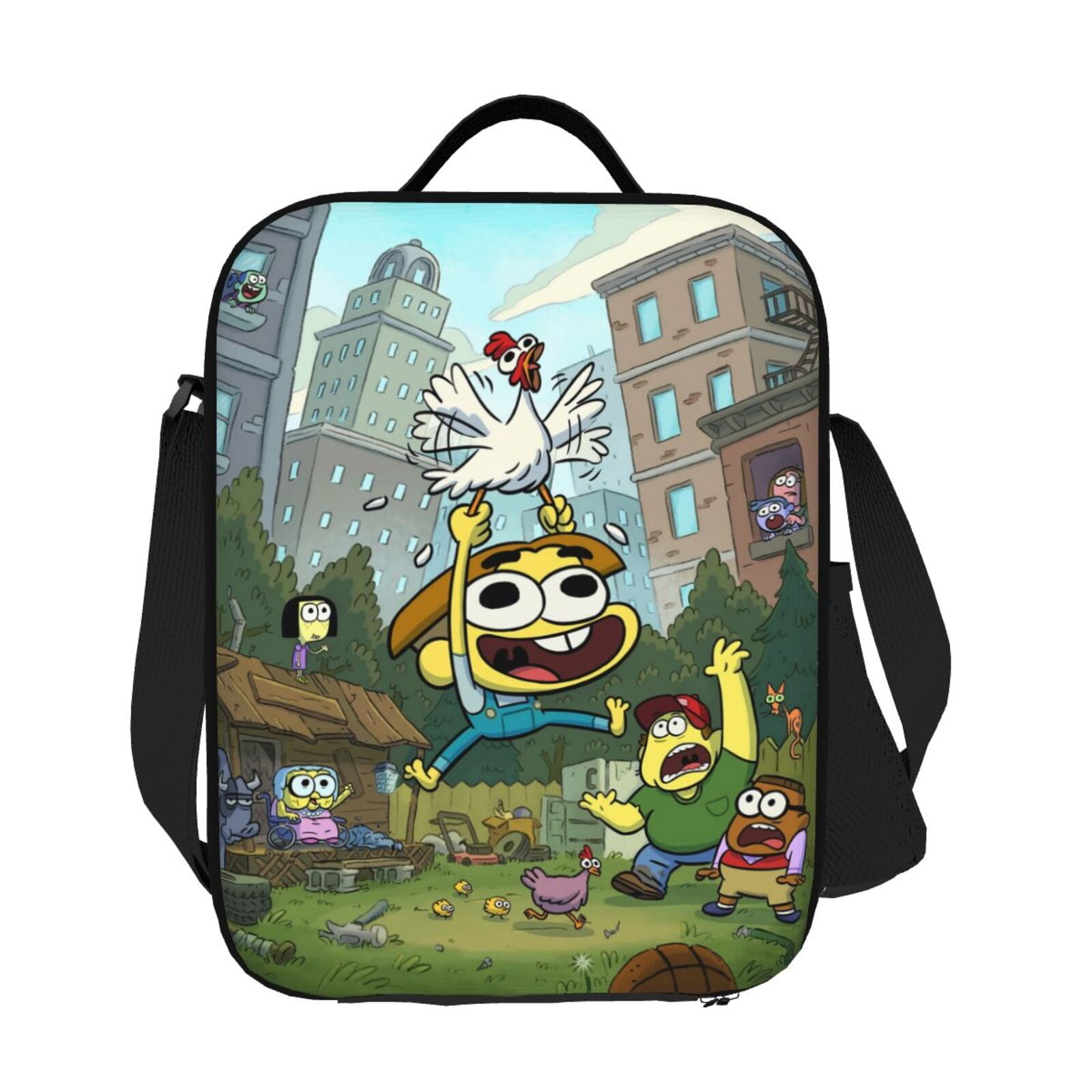 Big City Greens 3D Cartoon Lunch Bag for Women/Men, Reusable Lunch Box for Office Work School Picnic Beach, Insulated Tote Bag with Adjustable Shoulder Strap