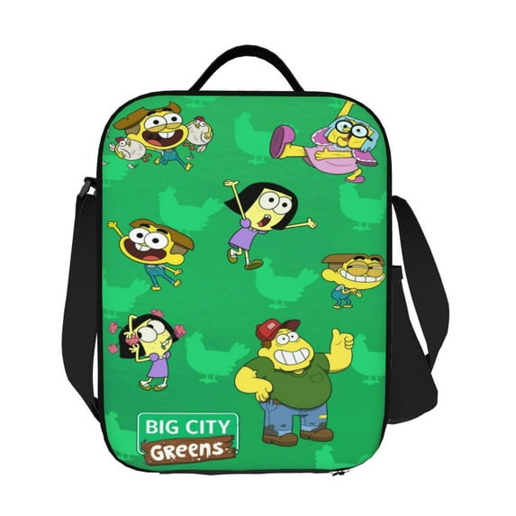 Big City Greens 3D Cartoon Lunch Bag for Women/Men, Reusable Lunch Box for Office Work School Picnic Beach, Insulated Tote Bag with Adjustable Shoulder Strap