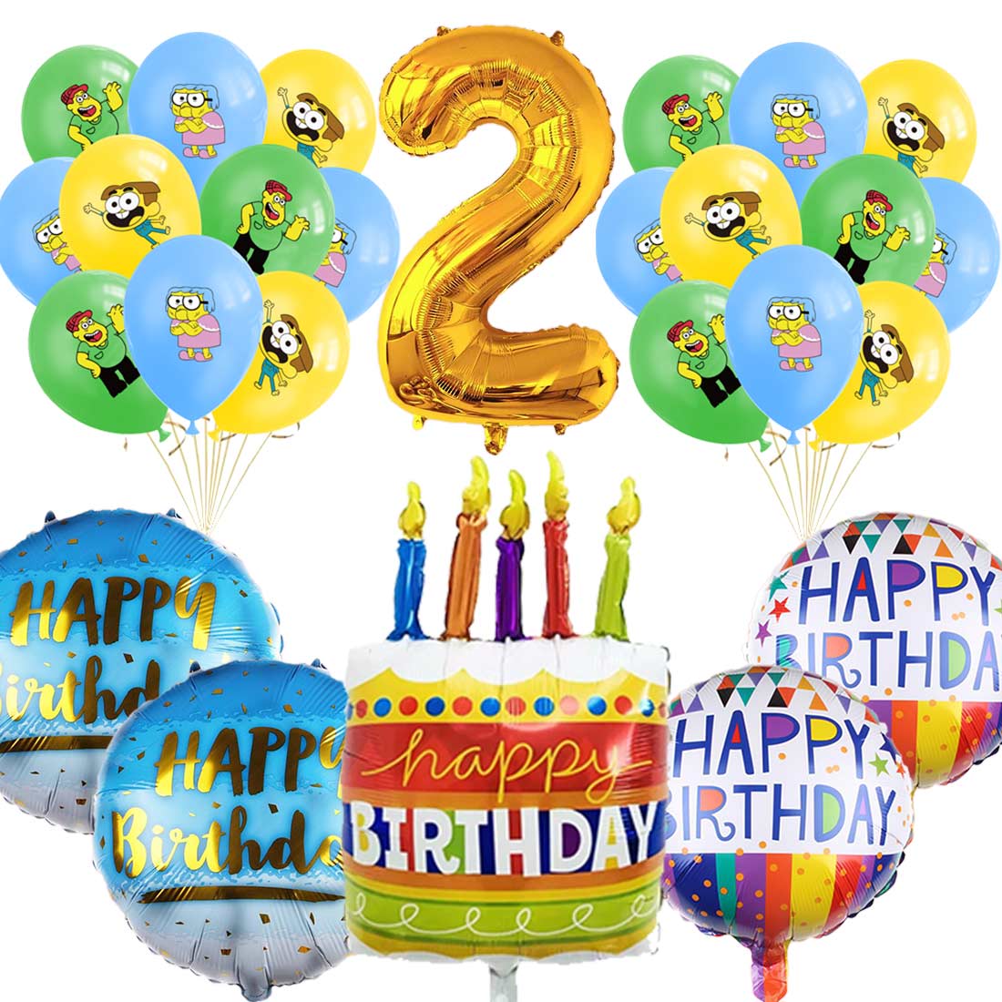 Big City Greens Balloons Party Supplies 2nd Big Number Decorations ...