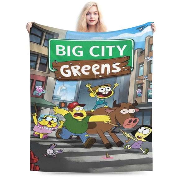 Big City Greens Bed Blanket 3D Printed Throw Blanket Lightweight Super Soft Air Conditioning Room All Season Blanket Sofa Couch Bed Fans Cartoon Blanket 40"X30"