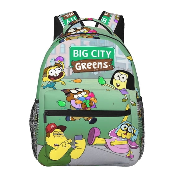 Big City Greens School Bag, Cartoon Anime Laptop Backpack Travel Backpacks for students teen men women Casual Daypack for Hiking Gifts