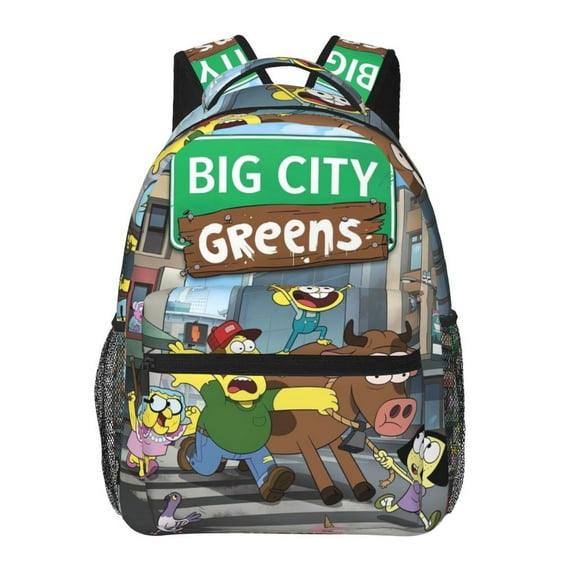Big City Greens School Bag, Cartoon Anime Laptop Backpack Travel Backpacks for students teen men women Casual Daypack for Hiking Gifts